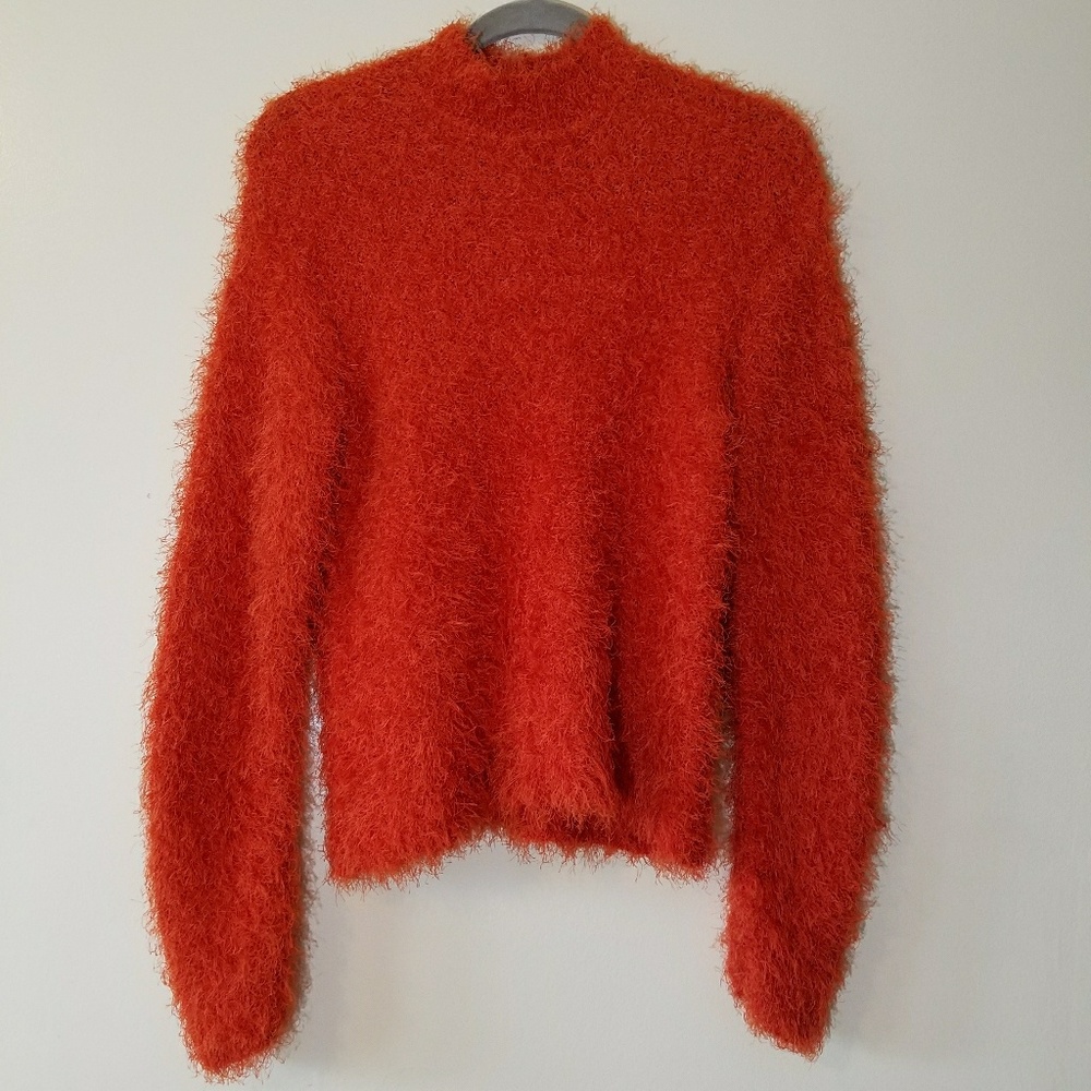 Fuzzy Orange Radzoli Top Size Medium